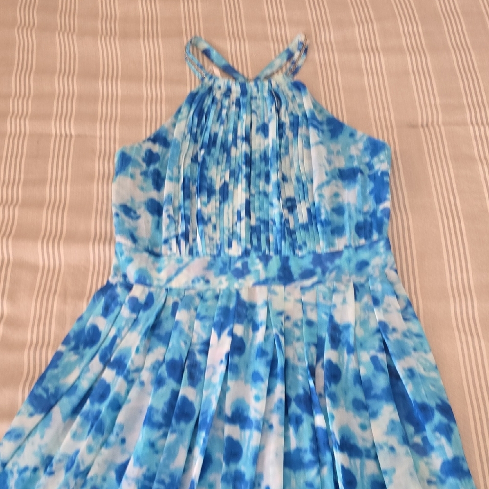 Calvin Klein Halther  Blue Dress, Sz 4 NWOT